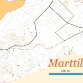 Marttilan Korven eräreitistön kartta